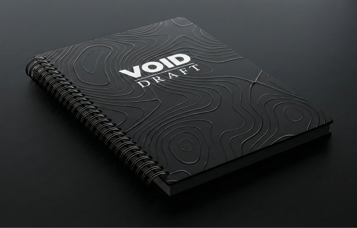 The Void Draftbook | Topographic Black (A5 Wiro)