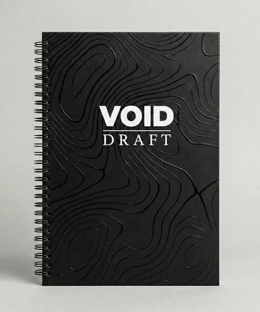 The Void Draftbook | Topographic Black (A5 Wiro)