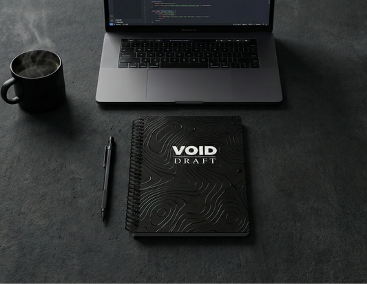 The Void Draftbook | Topographic Black (A5 Wiro)